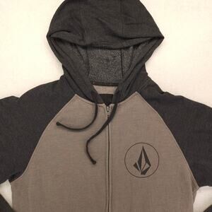 Volcom Zip Up Casual Long Sleeve Hoodie Mens Size Large L Gray